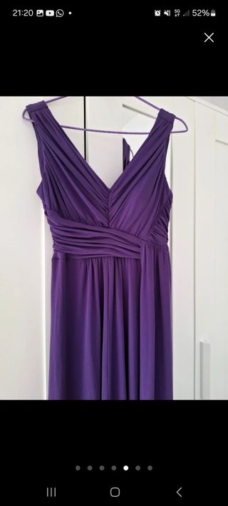 Vestido fiesta largo morado primavera T.38-40