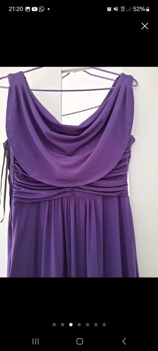 Vestido fiesta largo morado primavera T.38-40