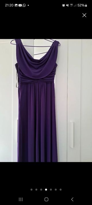 Vestido fiesta largo morado primavera T.38-40
