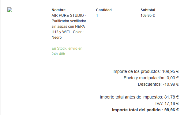 Purificatore CREATE - 35W - HEPA