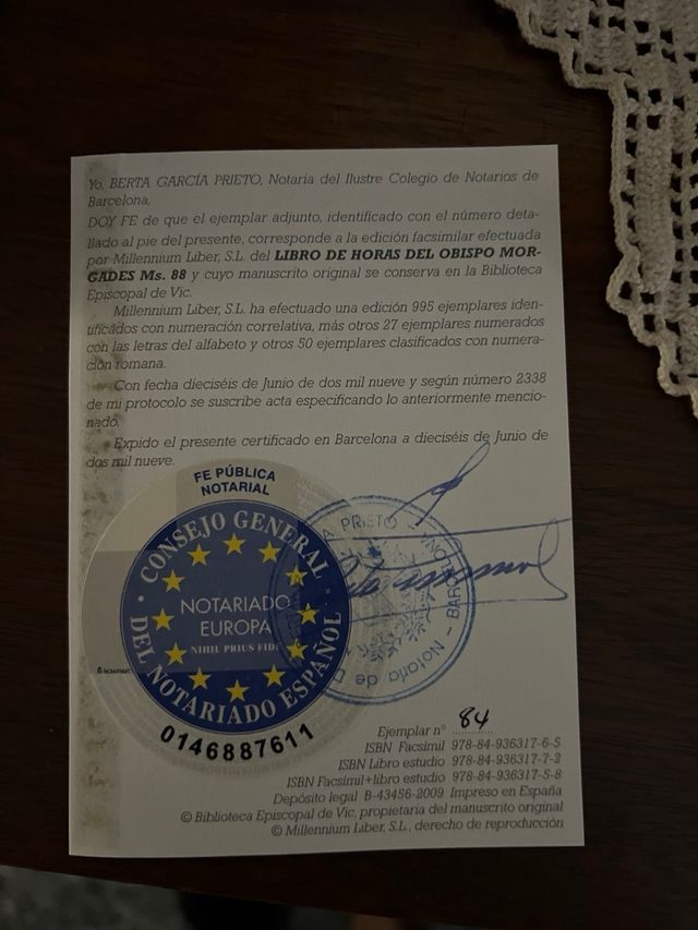 LIBRO DE HORAS Del obispo Ms. 88 Mor Gades 