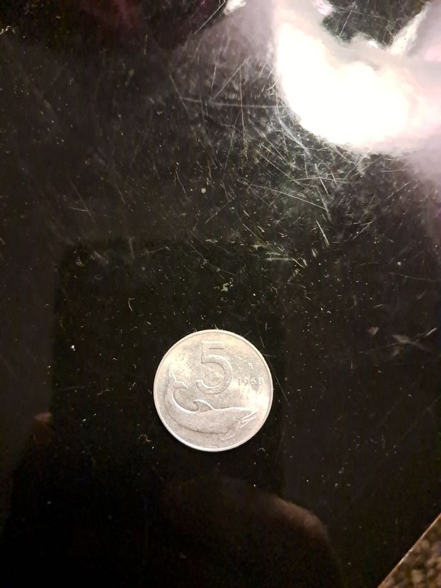 Moneta 5 Lire Delfino 1968