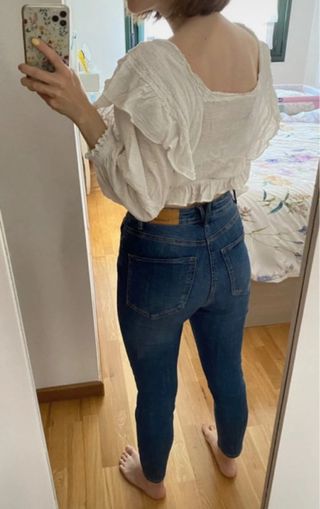 Blusa Bershka blanca - Talla S