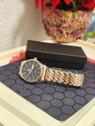 Reloj Hombre Azul Plata