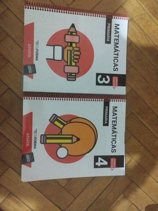 Libros de matemáticas 3° y 4° primaria anaya