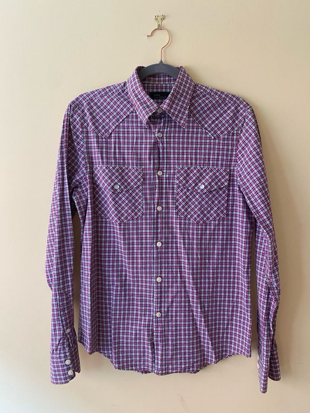 Camisa Zara cuadros rosa