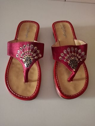 Sandalias Rongyu rojas, talla 38