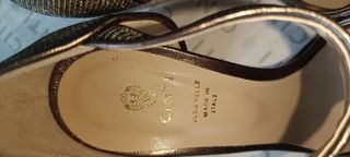 Sandali Cinti Pelle Marrone/Oro