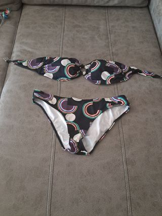 Bikini palabra de honor multicolor XXL