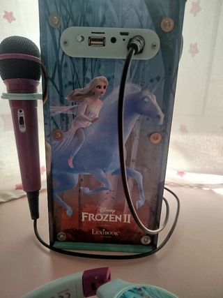 Altavoz Frozen con micrófono y bluetooth + Cascos 