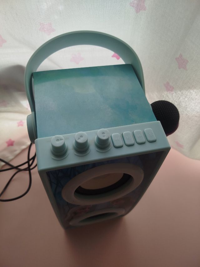 Altavoz Frozen con micrófono y bluetooth + Cascos