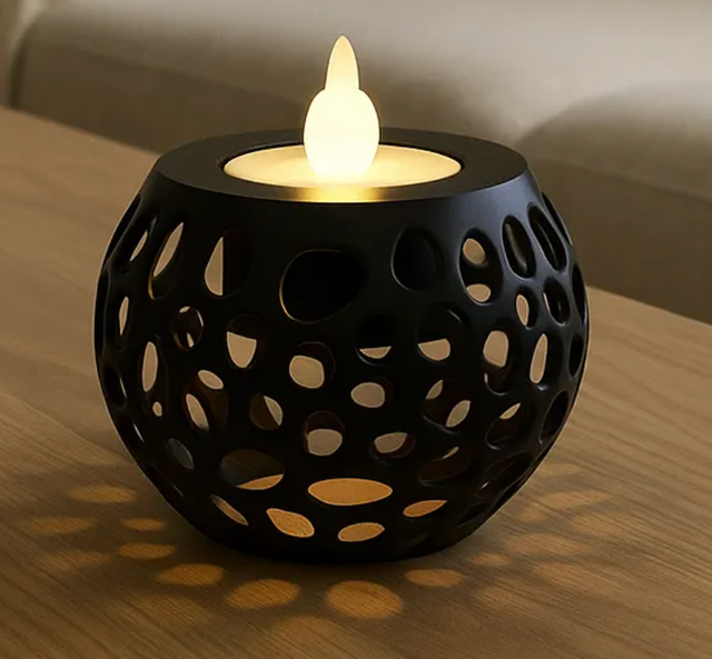 Portacandele bosco 3D resina tealight decorazione 