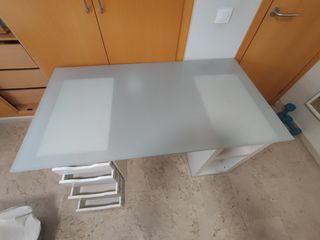 CRISTAL DE MESA escritorio despacho Ikea descatalo