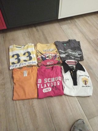 6 Camisetas manga larga/corta