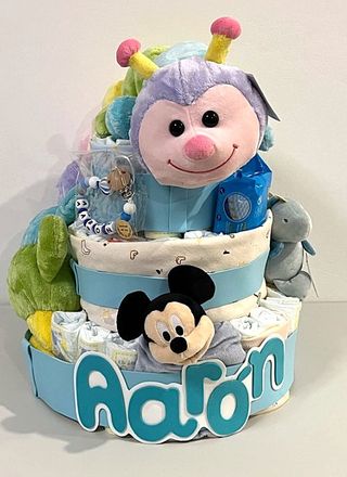 Tarta pañales personalizada Aarón