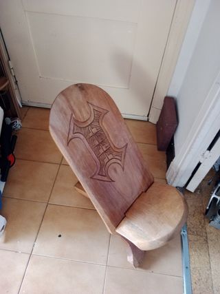 Silla plegable étnica madera