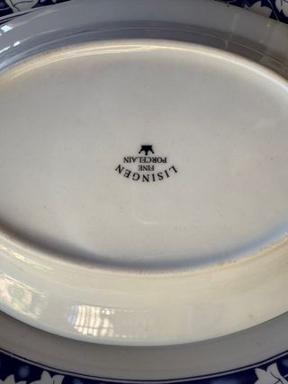 3 vassoi ovali Lisingen, porcellana