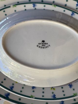 3 vassoi ovali Lisingen, porcellana