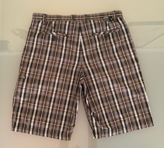 Shorts, pantalon VANS cuadros marrón blanco T-36