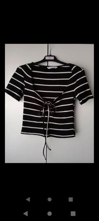 Top rayas Stradivarius