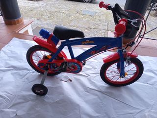 Bicicleta Spiderman niño 12" 1 solo uso