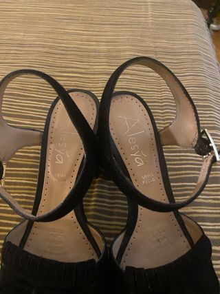 Sandali scamosciati neri