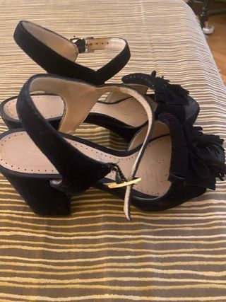 Sandali scamosciati neri