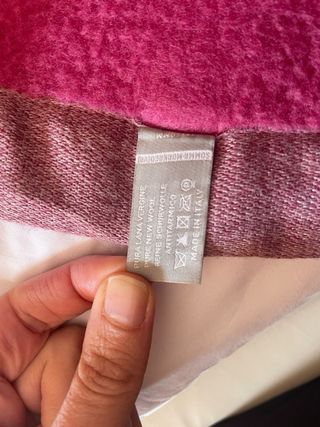 Coperta rosa in pura lana vergine 230x270