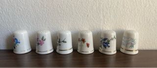 6 Ditali Vintage Dipinti a Mano