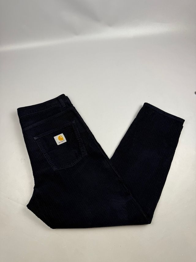 Calças Carhartt pana azul marinho