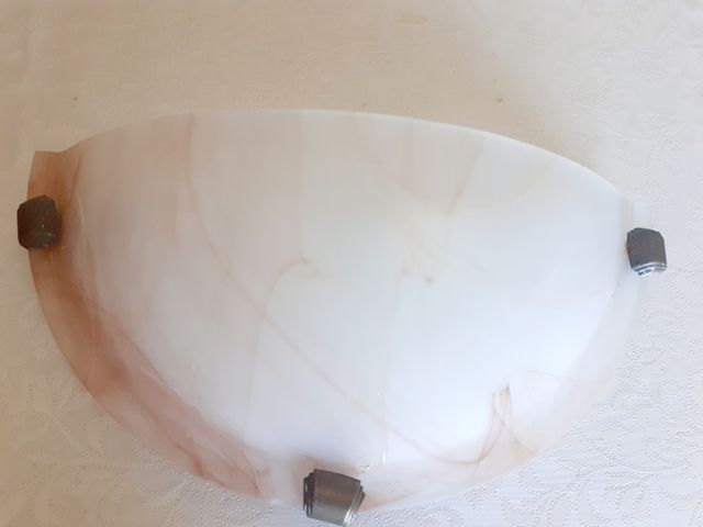 Plafoniera da parete vetro e metallo