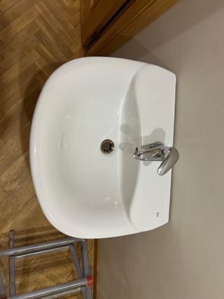 Lavabo porcelana blanco pedestal