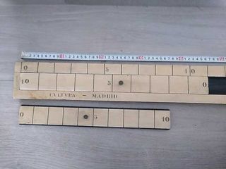 NONIUS LINEAL, RECTO, CULTURA MADRID, DE MADERA PA