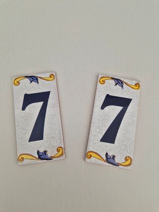 Números Cerámica para Puerta calle