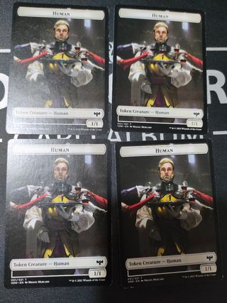 4x MTG Human Token - Vow