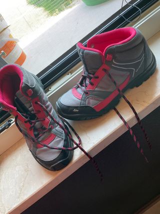 Scarponcini trekking bimba grigi rosa