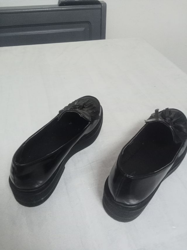 Mocassini con frangia neri - 36