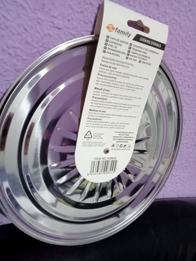 Tapadera sartén 26cm - Acero inoxidable