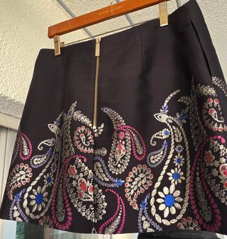 Mini Falda Ted Baker - Negra, Multicolor