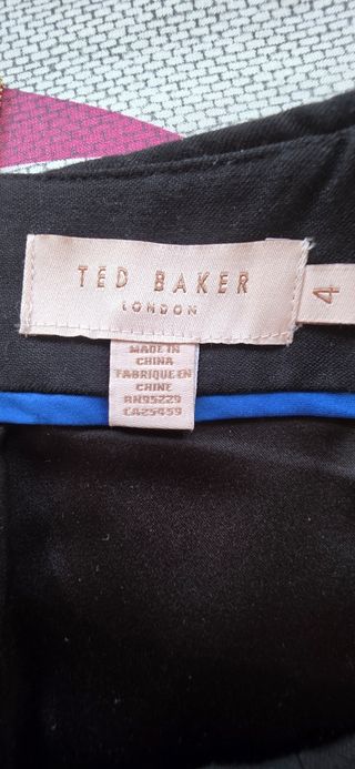Mini Falda Ted Baker - Negra, Multicolor