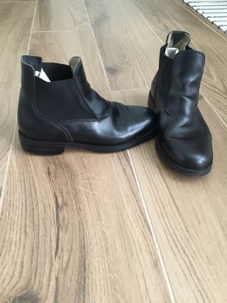 Botines equitación niña 36 negros decathlon