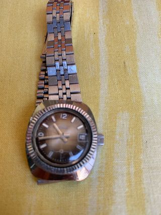 Reloj vintage Steel Back, funciona!!