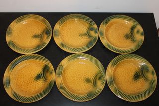 Set di 6 Piatti Ceramica Artigianale Italia 1960