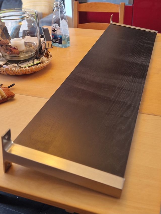  Dos estantes flotantes - Negro y metal