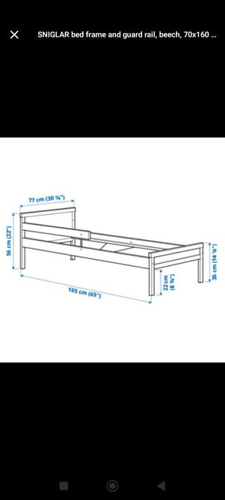 Regalo 2 camas SNIGLAR IKEA 70x160