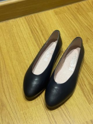 Zapatos Francesitas mujer gris oscuro