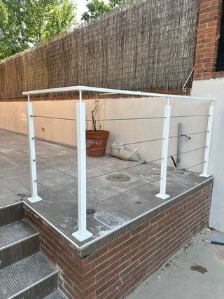 Barandilla acero inoxidable blanca