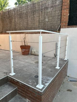 Barandilla acero inoxidable blanca