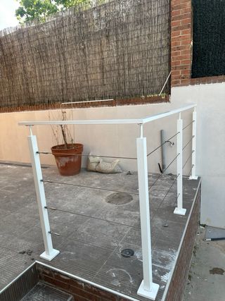 Barandilla acero inoxidable blanca