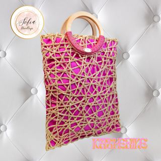 Bolso Rosa Katherine Artesanal Romantico